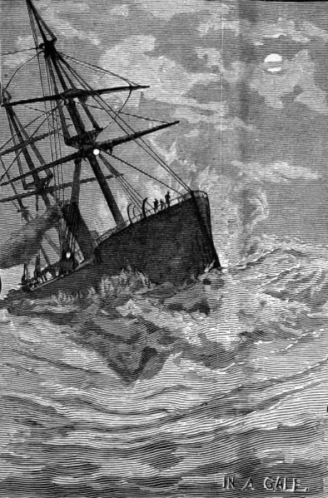 Framed Print : Emigrant Ship at sea in a Gale, 1887 Framed Print : Emigrant Ship at sea in a Gale, 1887