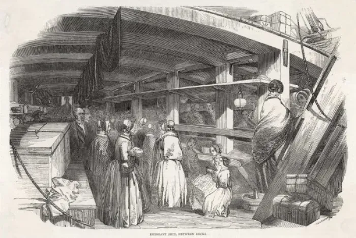 Framed Print : Emigrants below Decks Framed Print : Emigrants below Decks