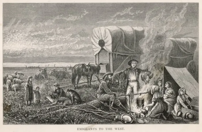 Framed Print : Emigrants Halt
