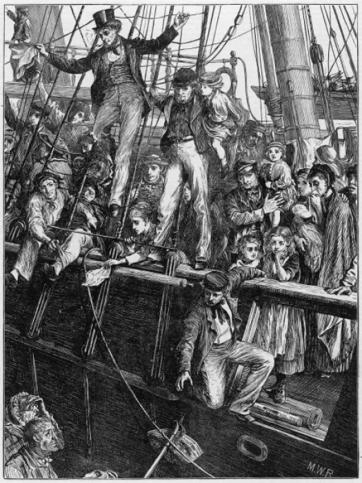 Framed Print : Emigrants at Liverpool Framed Print : Emigrants at Liverpool