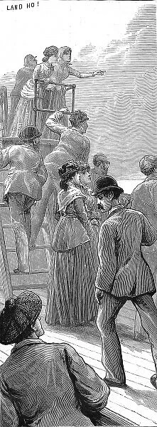 Emigrants sighting Australia, 1887