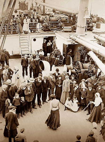 Emigrants on their way to Canada from Britain, early 1900s