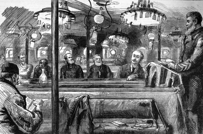 Framed Print : Emigration. From New to Old England, in the Inman Steamer C Framed Print : Emigration. From New to Old England, in the Inman Steamer C