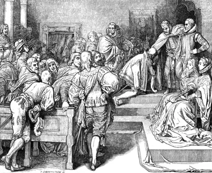 Framed Print : Emperor Carl V abdicates Framed Print : Emperor Carl V abdicates
