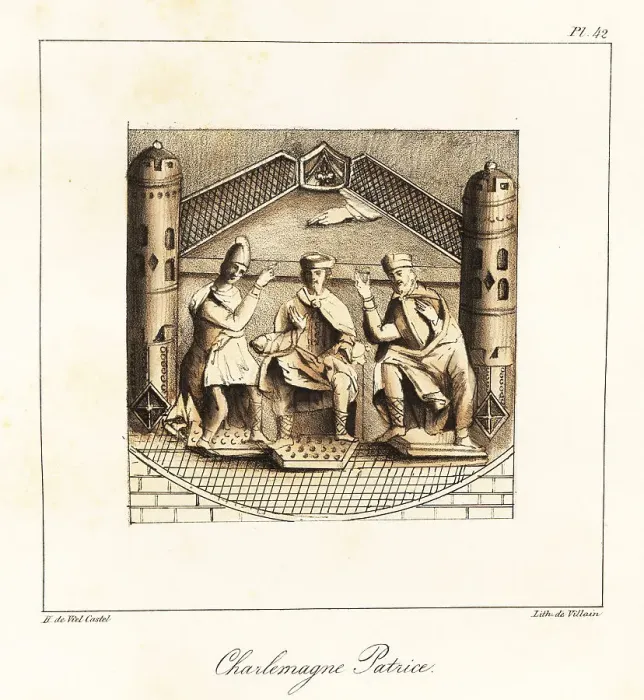 Framed Print : Emperor Charlemagne (874-814) under the hand of God Framed Print : Emperor Charlemagne (874-814) under the hand of God