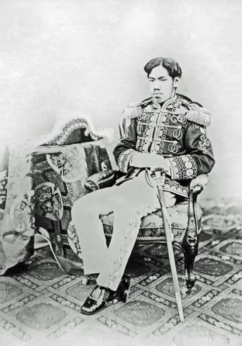 Framed Print : Emperor Meiji circa 1874, Japan Framed Print : Emperor Meiji circa 1874, Japan