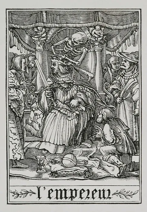 Framed Print : The Emperor visited by Death. Series The Dance Framed Print : The Emperor visited by Death. Series The Dance