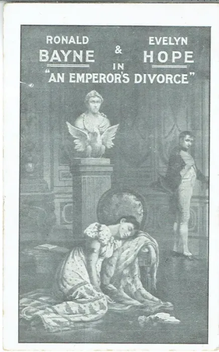 Framed Print : An Emperors Divorce starring Ronald Bayne & Evelyn Hope