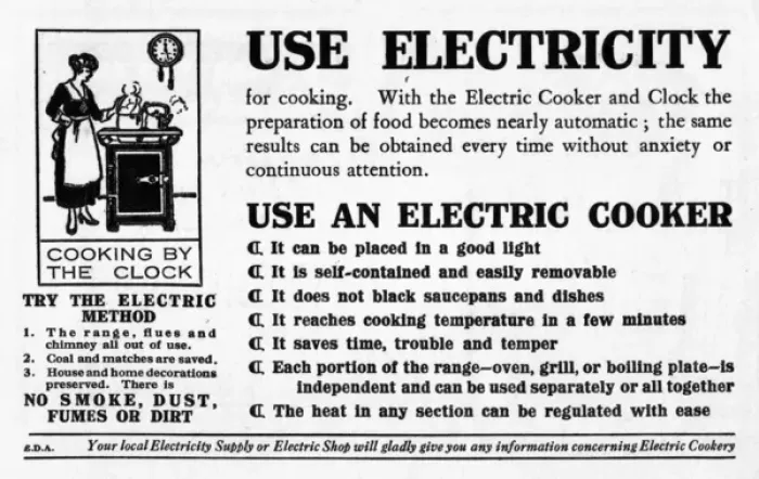 Framed Print : The Empire Cookery Book - Advertisement for Electric Cookers Framed Print : The Empire Cookery Book - Advertisement for Electric Cookers