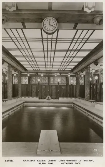 Framed Print : Empress of Britain liner - Olympian Swimming pool Framed Print : Empress of Britain liner - Olympian Swimming pool