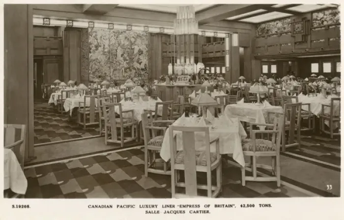 Framed Print : Empress of Britain liner - Salle Jacques Cartier Framed Print : Empress of Britain liner - Salle Jacques Cartier
