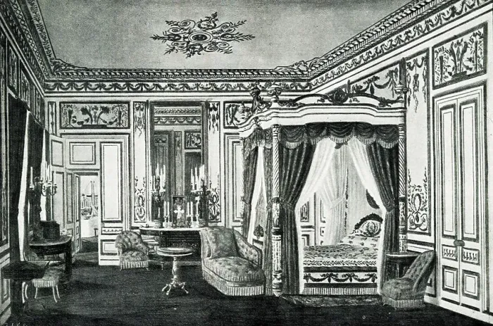 Framed Print : Empress Eugenie's bedroom, Saint-Cloud Palace, Paris Framed Print : Empress Eugenie's bedroom, Saint-Cloud Palace, Paris