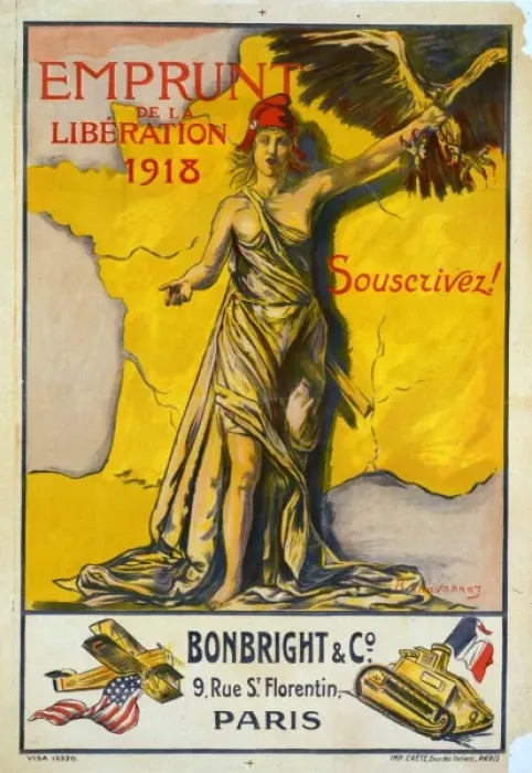 Framed Print : Emprunt de la Liberation 1918. Souscrivez Framed Print : Emprunt de la Liberation 1918. Souscrivez