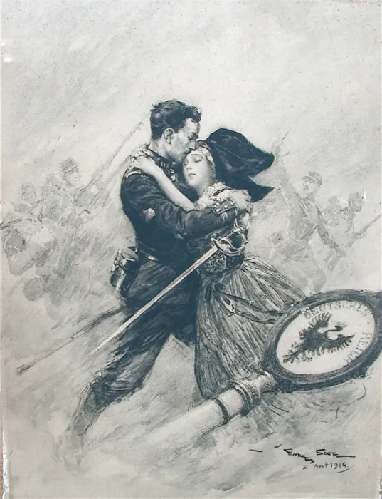 Framed Print : En Alsace. Georges Scott, (1873-1943). Scott Started His Career In The Framed Print : En Alsace. Georges Scott, (1873-1943). Scott Started His Career In The