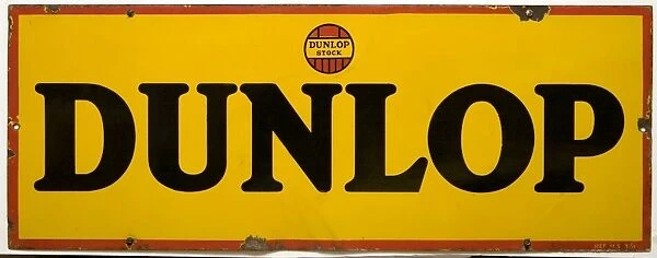 Enamel sign advertising Dunlop
