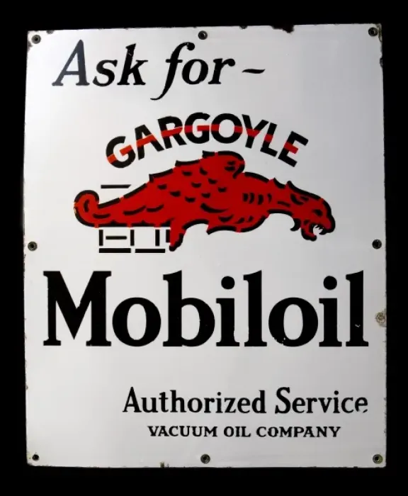Framed Print : Enamel sign for Mobiloil Framed Print : Enamel sign for Mobiloil