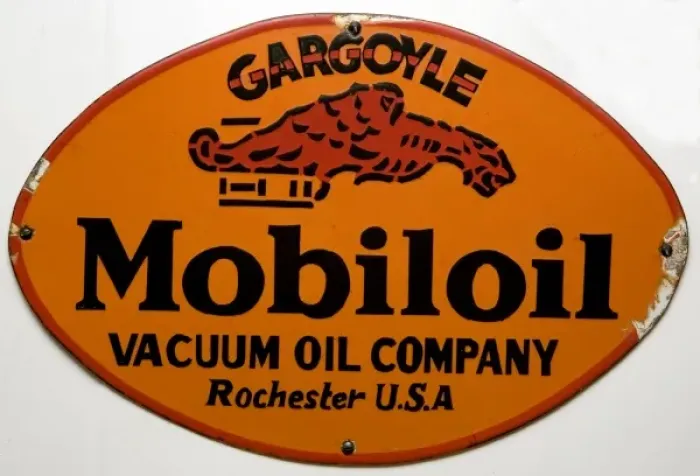 Framed Print : Enamel sign for Mobiloil Framed Print : Enamel sign for Mobiloil