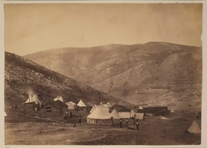 Framed Print : Encampment of the 71st Regiment at Balaclava commissariat ca Framed Print : Encampment of the 71st Regiment at Balaclava commissariat ca