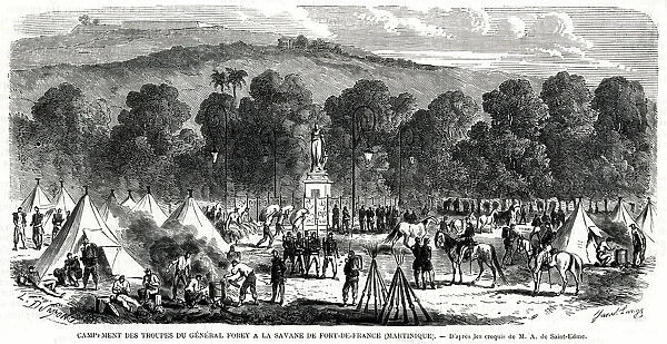 Encampment of General Foreys Troops at Fort-de-France