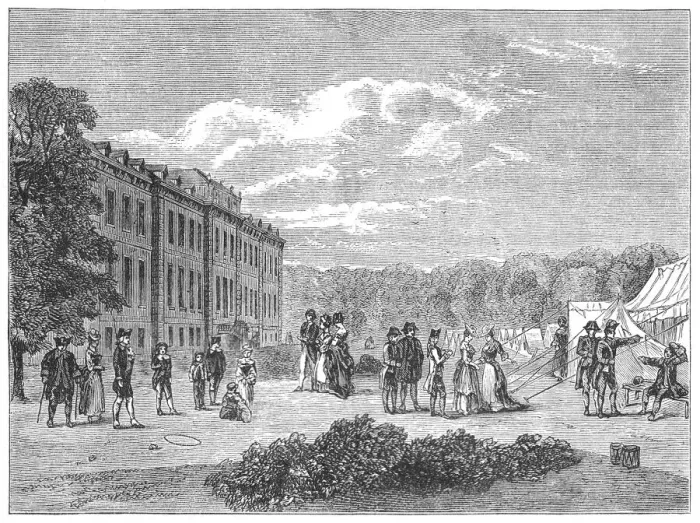 Framed Print : Encampment at Montagu House Framed Print : Encampment at Montagu House