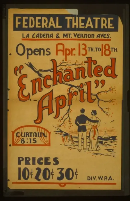 Framed Print : Enchanted April opens Apr. 13th to 18th, Federal Theatre, La Framed Print : Enchanted April opens Apr. 13th to 18th, Federal Theatre, La