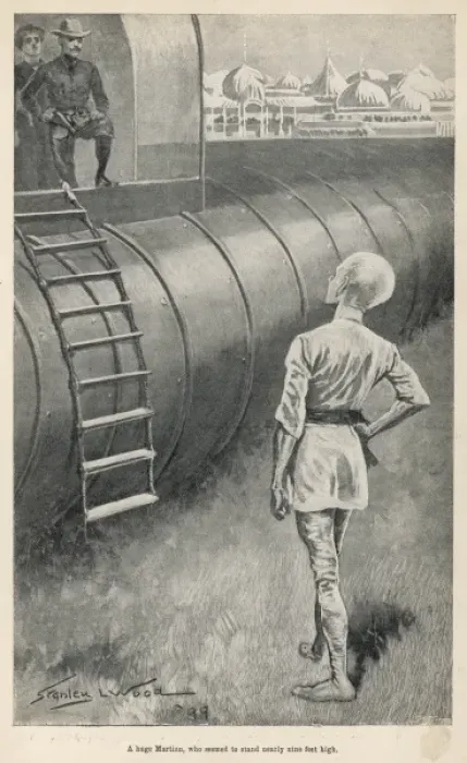 Framed Print : Encounter with a tall man from Mars Framed Print : Encounter with a tall man from Mars