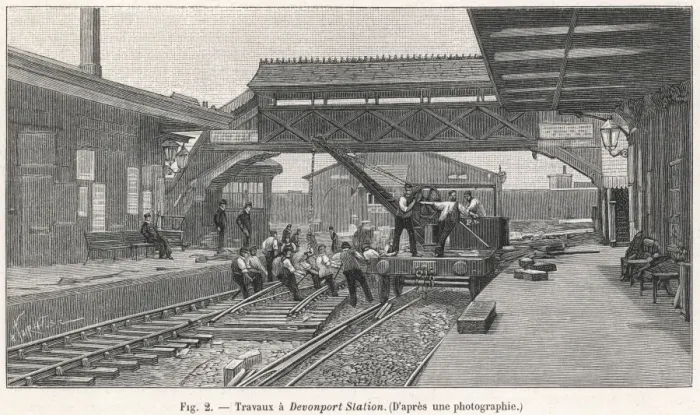 Framed Print : End of broad gauge, 1892 Framed Print : End of broad gauge, 1892