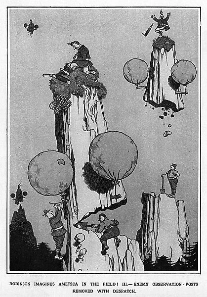 Enemy Observation Posts Removed by Heath Robinson, WW1
