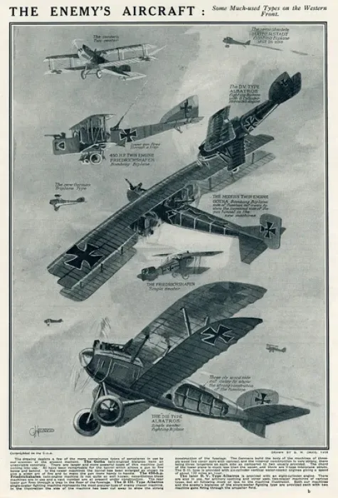 Framed Print : The Enemys aircraft by G. H. Davis Framed Print : The Enemys aircraft by G. H. Davis