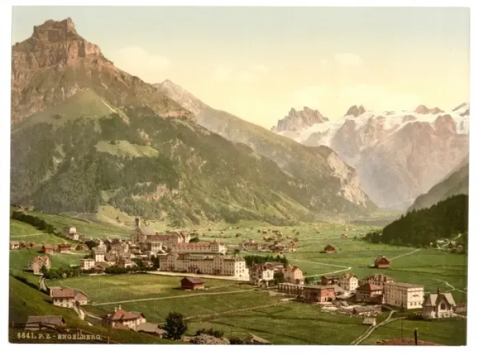 Framed Print : Engelberg Valley, general view, Bernese Oberland, Switzerlan Framed Print : Engelberg Valley, general view, Bernese Oberland, Switzerlan