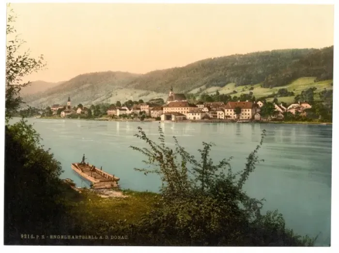 Framed Print : Engelhartzell (i. e. Engelhartszell), Upper Austria, Austro- Framed Print : Engelhartzell (i. e. Engelhartszell), Upper Austria, Austro-