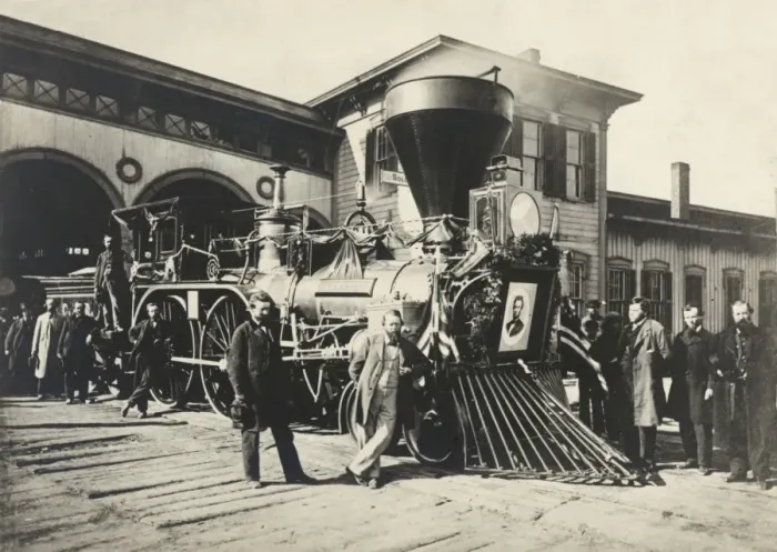 Framed Print : Engine Nashville of the Lincoln funeral train Framed Print : Engine Nashville of the Lincoln funeral train