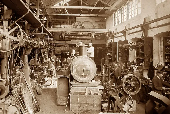 Framed Print : Engineering Shop, Colmans Mustard, Vorwich Framed Print : Engineering Shop, Colmans Mustard, Vorwich