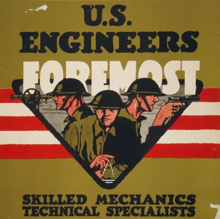 Framed Print : US Engineers - Foremost Skilled mechanics, technical special Framed Print : US Engineers - Foremost Skilled mechanics, technical special