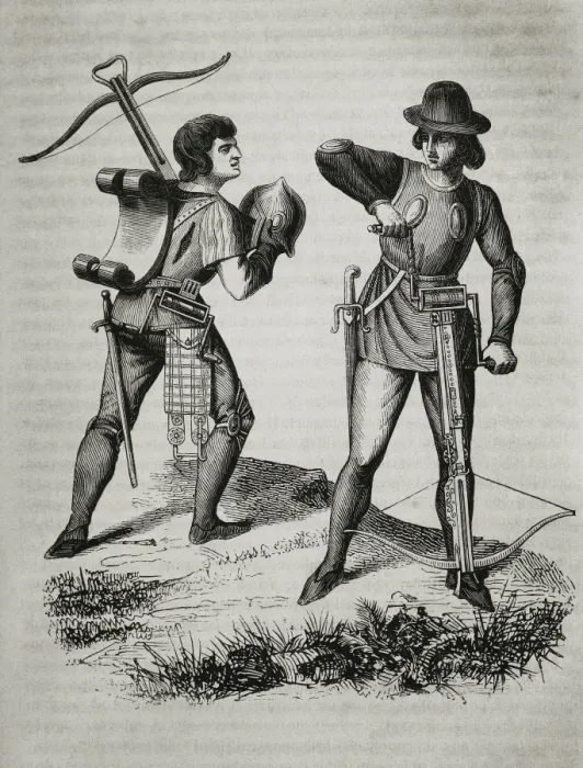 Framed Print : England (15th c. ). Archiers during the kingdom Framed Print : England (15th c. ). Archiers during the kingdom