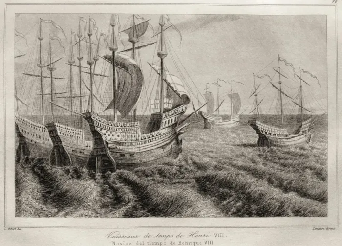 Framed Print : England (16th c. ). Kingdom of Henry VIII. Ships Framed Print : England (16th c. ). Kingdom of Henry VIII. Ships
