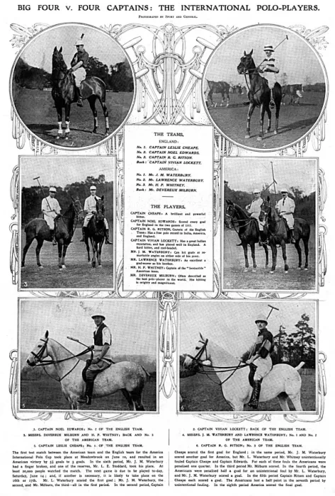 Framed Print : England and America polo teams, 1913 Framed Print : England and America polo teams, 1913
