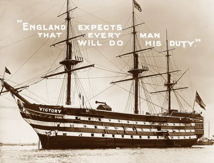 Framed Print : England expects that every man will do his duty, HMS Victory Framed Print : England expects that every man will do his duty, HMS Victory
