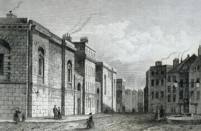 Framed Print : ENGLAND. London (19c. ). Newgate Prision. Engraving