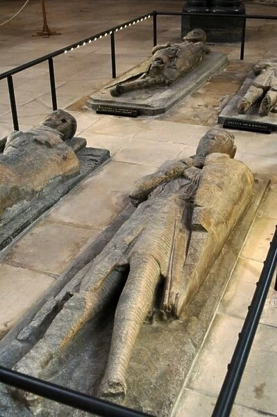 England. London. Temple Church. 12th C. Tomb effigies of the