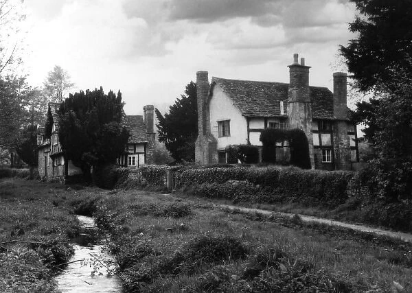 England / Mansel Lacy. A glimpse of Mansel Lacy, Herefordshire, England. Date: 1950s