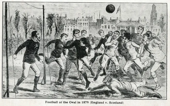 Framed Print : England v Scotland International Football at the Oval, 1879 Framed Print : England v Scotland International Football at the Oval, 1879