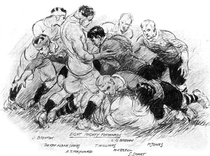 Framed Print : England v Wales rugby match 1914 Framed Print : England v Wales rugby match 1914