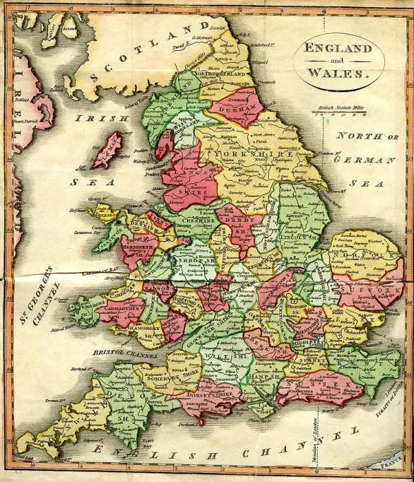 Framed Print : England and Wales Framed Print : England and Wales
