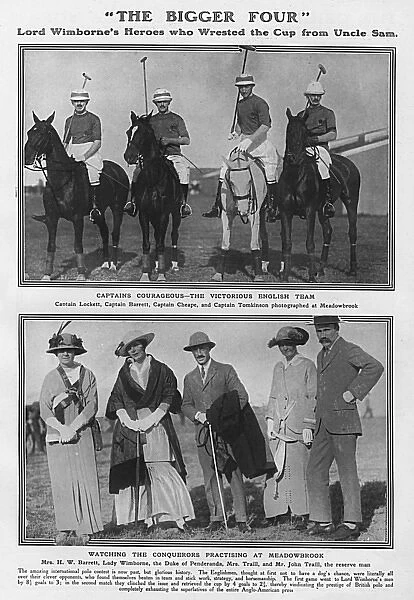 England win the International Polo cup, 1914