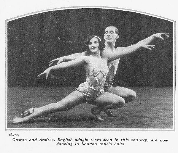 The English Adagio dancing team of Gaston and Andree, 1930