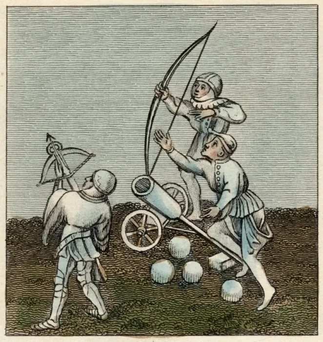 Framed Print : English Artillery / 14th C Framed Print : English Artillery / 14th C