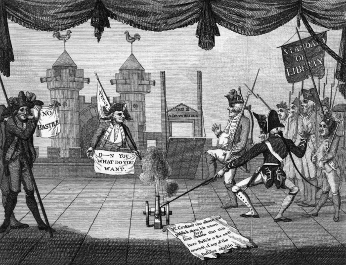 Framed Print : English Bastille Satire Framed Print : English Bastille Satire