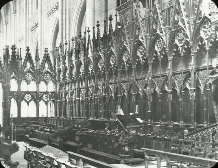 Framed Print : English Cathedrals - The Choir stalls Winchester Framed Print : English Cathedrals - The Choir stalls Winchester