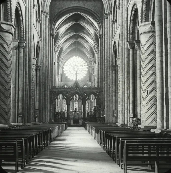 Framed Print : English Cathedrals - Durham Cathedral Nave Framed Print : English Cathedrals - Durham Cathedral Nave